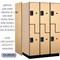 Salsbury Industries Wardrobe Locker, 45" W, 24" D, 76" H, (3) Wide, (6) Openings, Maple 27364MAP - alternate 5